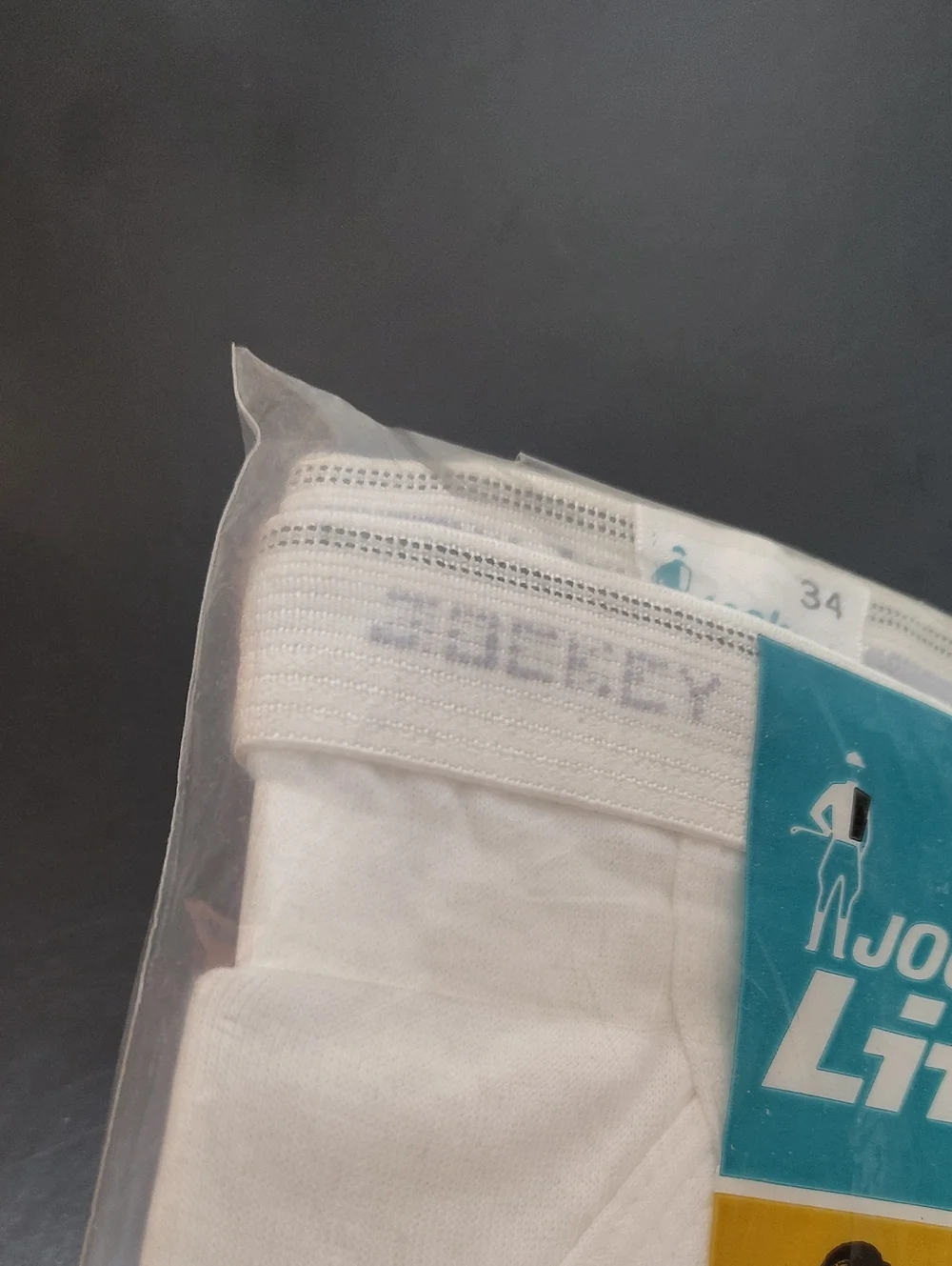 1968 VTG Jockey Life Lo Rise Slim Guy Men Brief WHITE -100% Cotton -Size 34 NOS